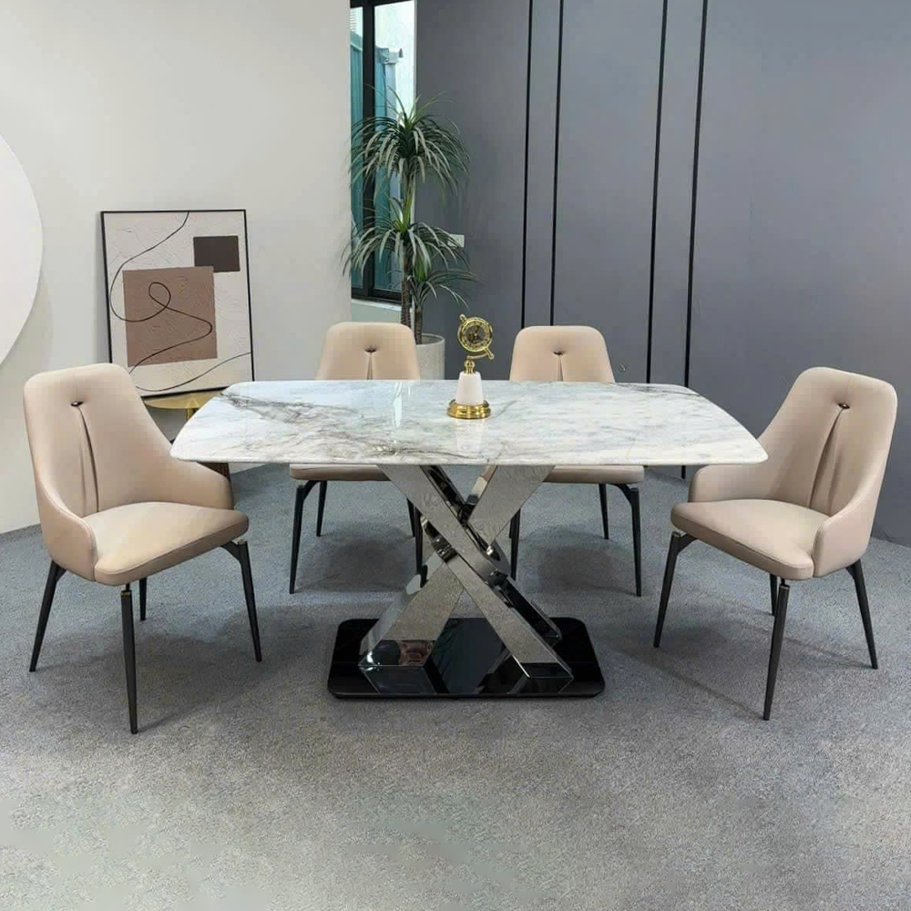 BỘ BÀN ĂN MẶT ĐÁ CAO CẤP ERICA – DP06